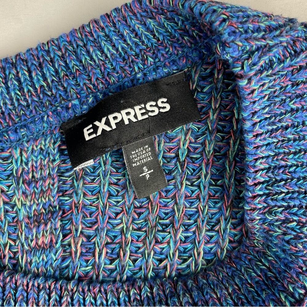 Express Cable Knit Split Back Sweater - image 5